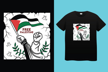 Tshirt design that says free Palestine free gaza-01.eps