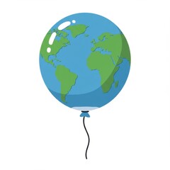 Earth Globe Balloon Illustration