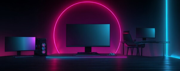 "Modern Workspace Vibes: Sleek Interior with Computer Setup"

"Tech-Inspired Elegance: Interior Design Meets Digital Aesthetics"

"Futuristic Workstation: Minimal Computer Interior Background"

