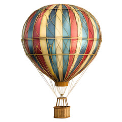 Vintage Hot Air Balloon with Vibrant Colors