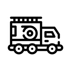 fire truck line icon