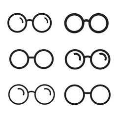 Glasses set vector icon design