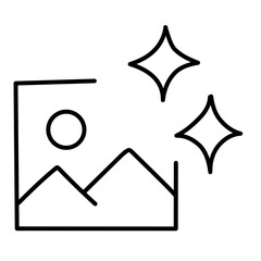 Photo edit line vector