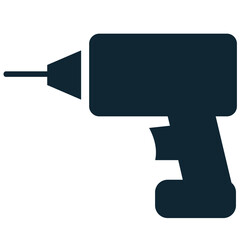 Hand drill icon vector, symbolizing drilling holes and assembly. Ideal for DIY, construction, woodworking, crafting, and general home improvement projects.