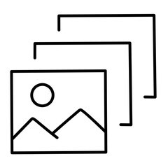Photo edit line vector