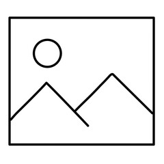 Photo edit line vector