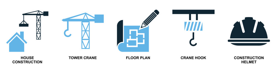 Set construction icon vector illustrating building a scene or stage. Ideal for film, theater, events, exhibition design, and creative production themes.