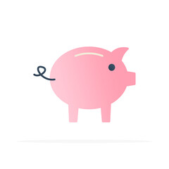 Piggy Bank icon, colored flat vector. modern and minimalist design