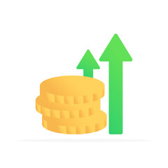 Coins Stack icon, colored flat vector. modern and minimalist design