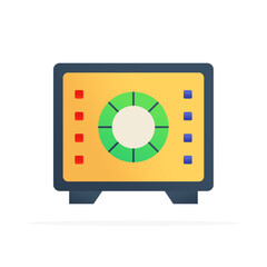 Safe Box icon, colored flat vector. modern and minimalist design