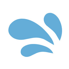 Liquid water splashes, falling aqua drops, sea or ocean waves and swirl. Blue water motion effects, flows, streams, spills and crown shape isolated on background, vector cartoon set