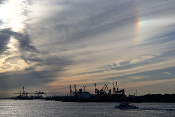 Fototapeta premium 大阪湾の夕景