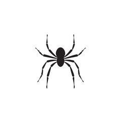 Fototapeta premium Flat Spider Silhouette Illustration Isolated