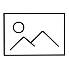 Upload Photo line vector