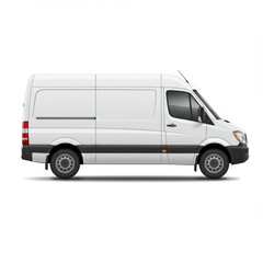 White Cargo Van Side Profile