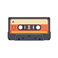 Retro Cassette Tape Illustration