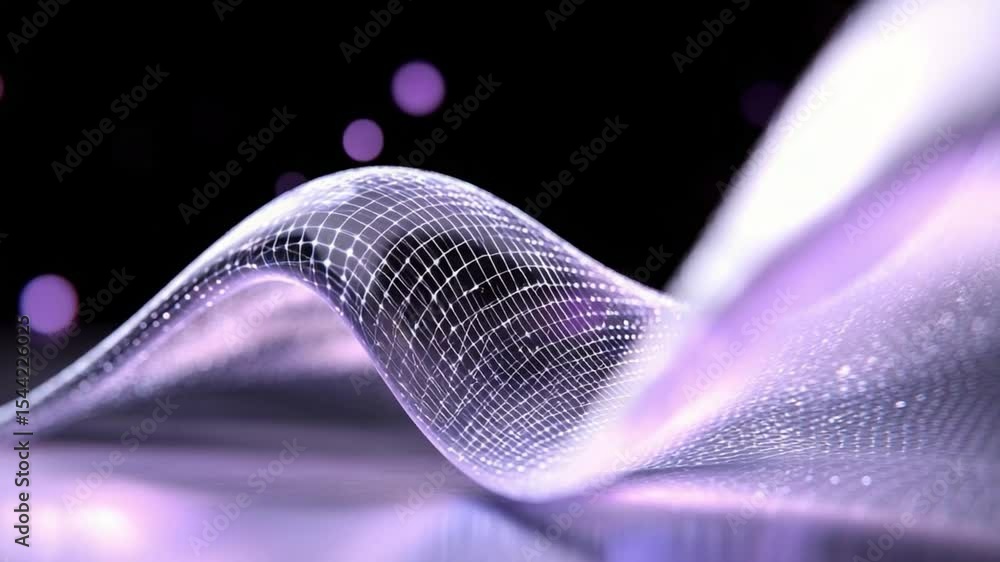 Poster ethereal wave of elegance: an abstract perspective unveils a glistening, flowing surface, gracefully