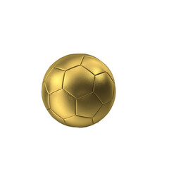 golden soccer ball isolated