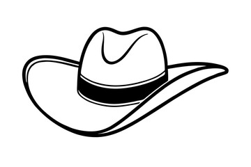 Cowboy hat silhouette vector illustration