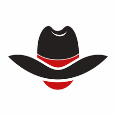 Cowboy hat silhouette vector illustration
