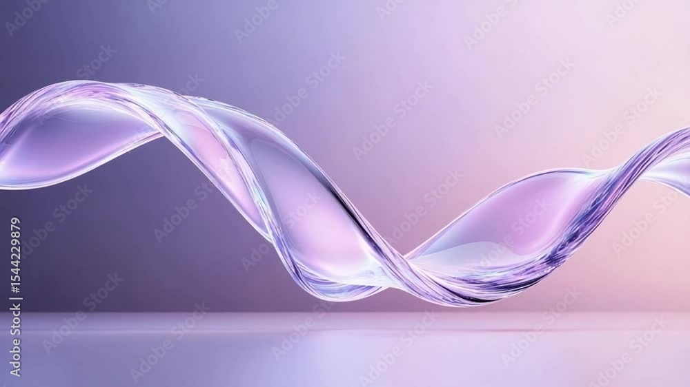 Aufkleber Elegant Swirl: A mesmerizing display of fluidity and grace, where a transparent ribbon twists and turns, capturing the interplay of light and shadow and evoking a sense of movement and dynamism.