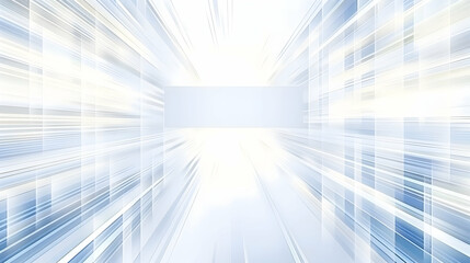Abstract image depicting a futuristic corridor light blue white hues, creating a sense depth movement.