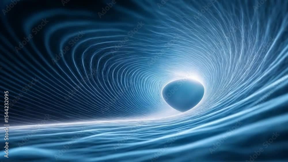 Poster mysterious cosmic portal: an evocative image of a swirling cosmic tunnel. the swirling light and sha