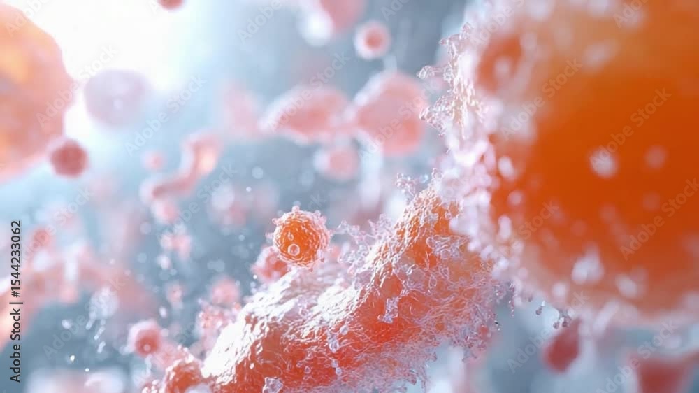 Poster microscopic world: an artistic representation of the complex and intricate beauty of a microscopic w