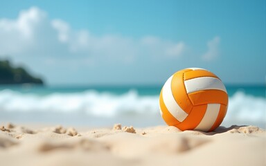 Beach volleyball on the beach. High quality