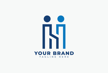 Initial Letter H Family People Icon Logo Design