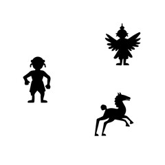 horse and angel and human vector