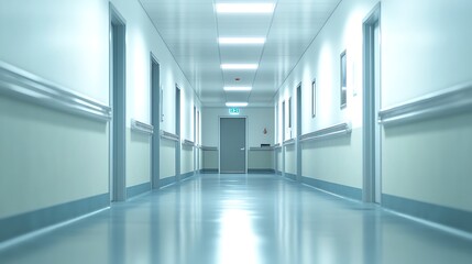 Blurred background of modern office with glass walls and a table in the foreground. Ai Generated Images