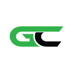 GC Lettermark Logo in Green and Black