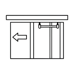 black and white door