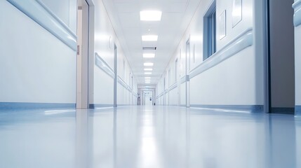 blur image background of corridor in hospital or clinic image
