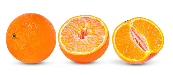 Mandarin or tangerine fruit isolated on transparent png (Image from camera)
