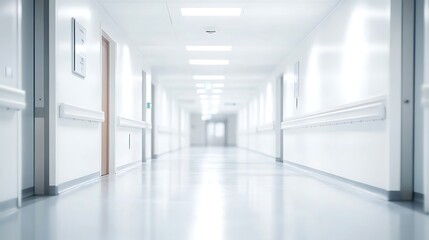Obraz premium blur image background of corridor in hospital or clinic image