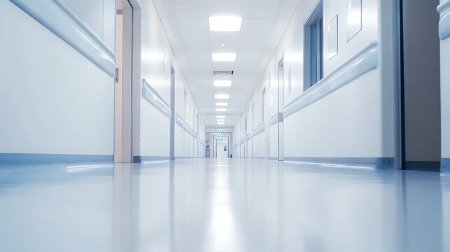 blur image background of corridor in hospital or clinic image