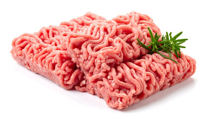 Fresh ground pork, coarse texture, shaped in blocks with rosemary