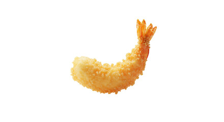 Floating Golden Ebi Tempura on Transparent Background Japanese Culinary Art in High Resolution Detailed Seafood Dish Clipart Isolated on White Ideal For Culinary Projects