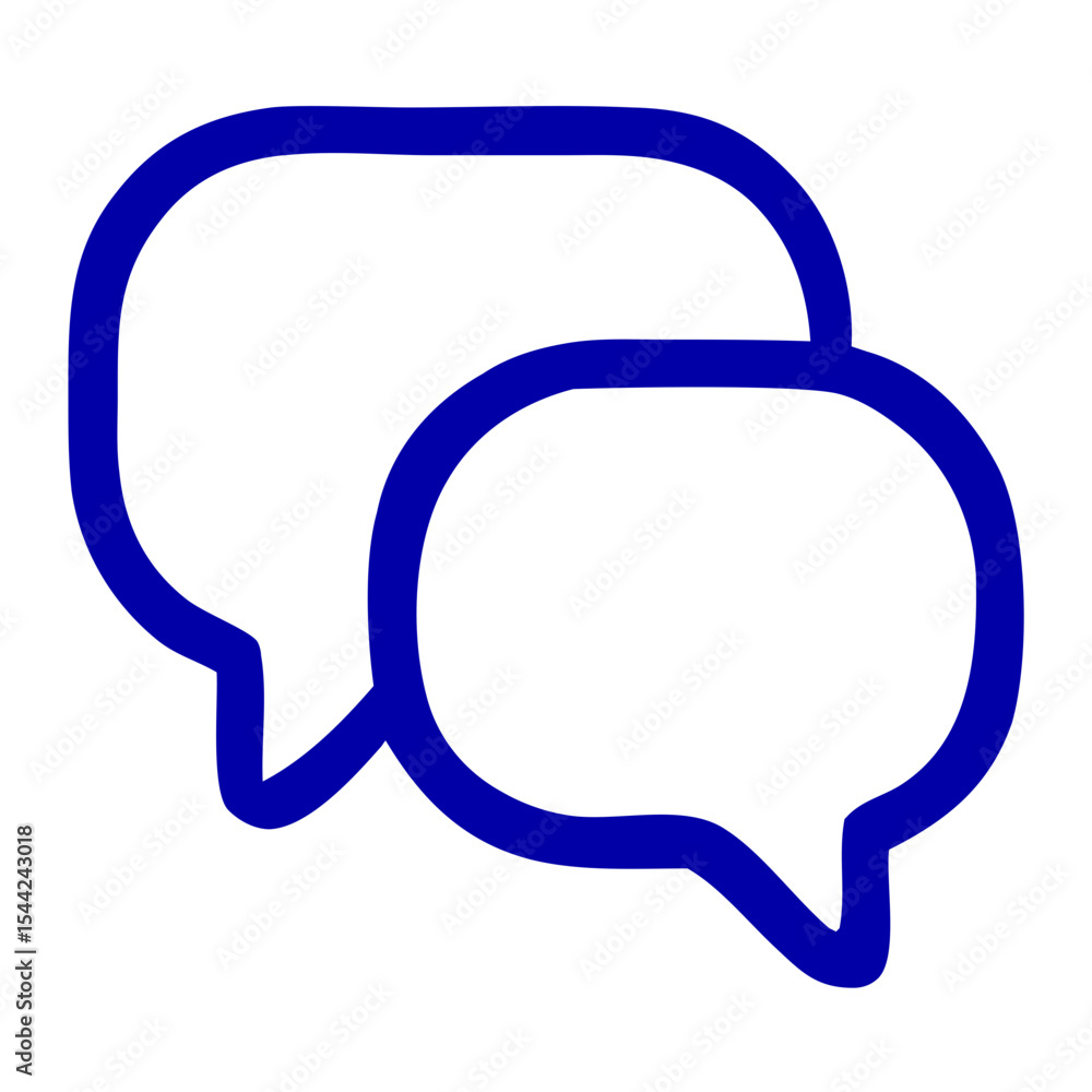 Poster outline simple dialogue bubbles with thin line style communication icon