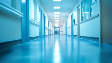 blur image background of corridor in hospital or clinic image