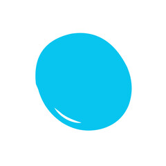 Set of blue drops, raindrops, splash, sea waves, pouring water.