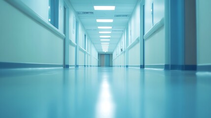 blur image background of corridor in hospital or clinic image