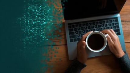 Improving Cyber Hygiene for Remote Workers With Coffee, Laptop, and Focus on Digital Safety