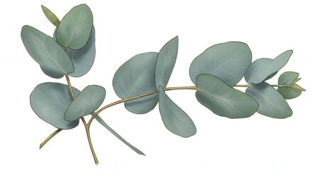 Eucalyptus leaves botanical background