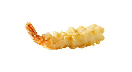 Realistic Ebi Tempura on Transparent Background Japanese Cuisine Delicious Golden Fried Shrimp Seafood Dish Isolated Gourmet Snack Clipart Illustration
