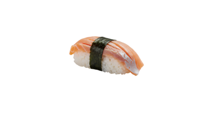 Realistic Saba Sushi with Mackerel and Nori over Rice on Transparent Background Clipart Isolated White Japanese Cuisine Seafood Traditional Dish Meal