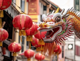 Chinese Dragon Dance Parade Lantern