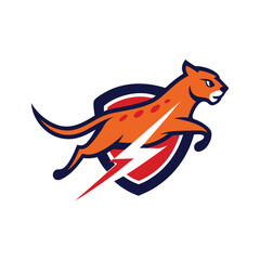 Futuristic High Tech Cheetah Illustration with Cybernetic Enhancements and Sleek Design